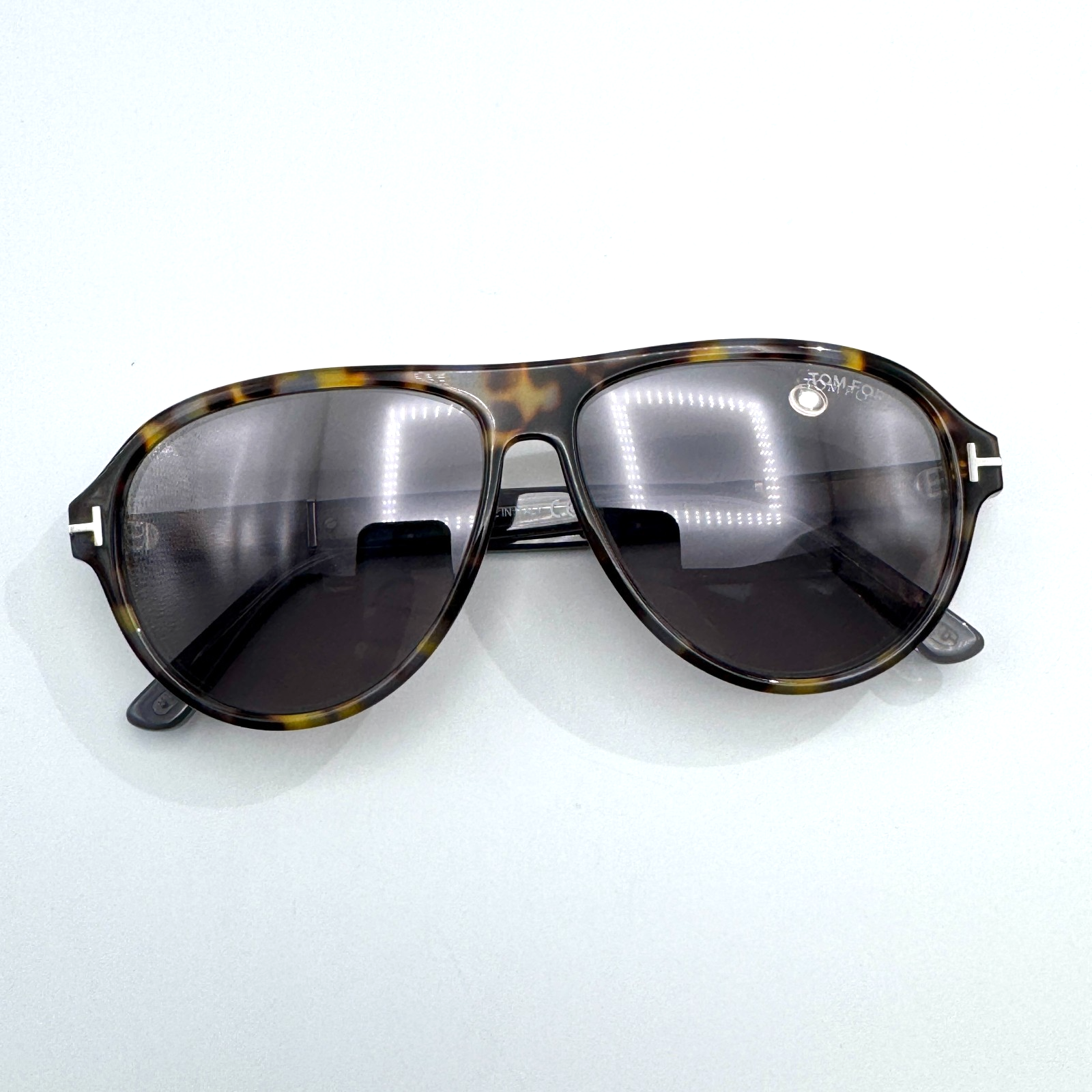 Tom Ford Sunglasses Quincy Tf1080 55c Havana Aviator Frame Gray Lens 59-13-145